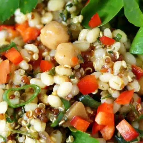 Quinoa- und Gersten-Salat mit Datteln