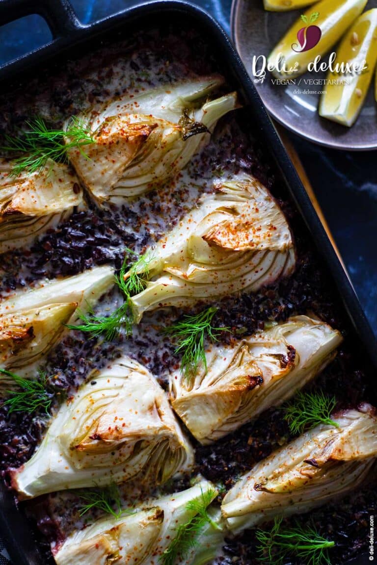 Fenchel-Gratin mit Wildreis vegan