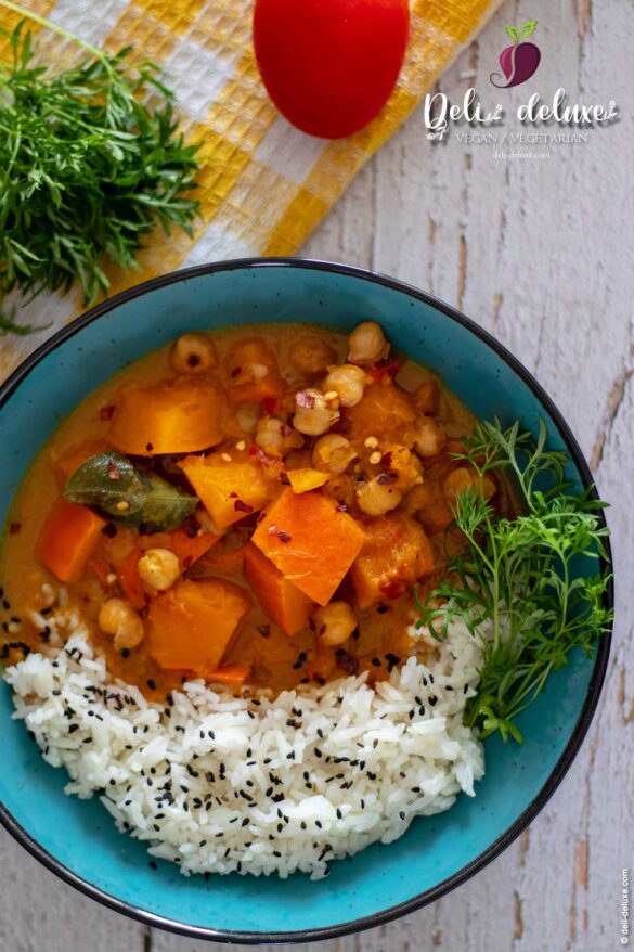 Veganes südindisches Kürbis-Curry-Rezept