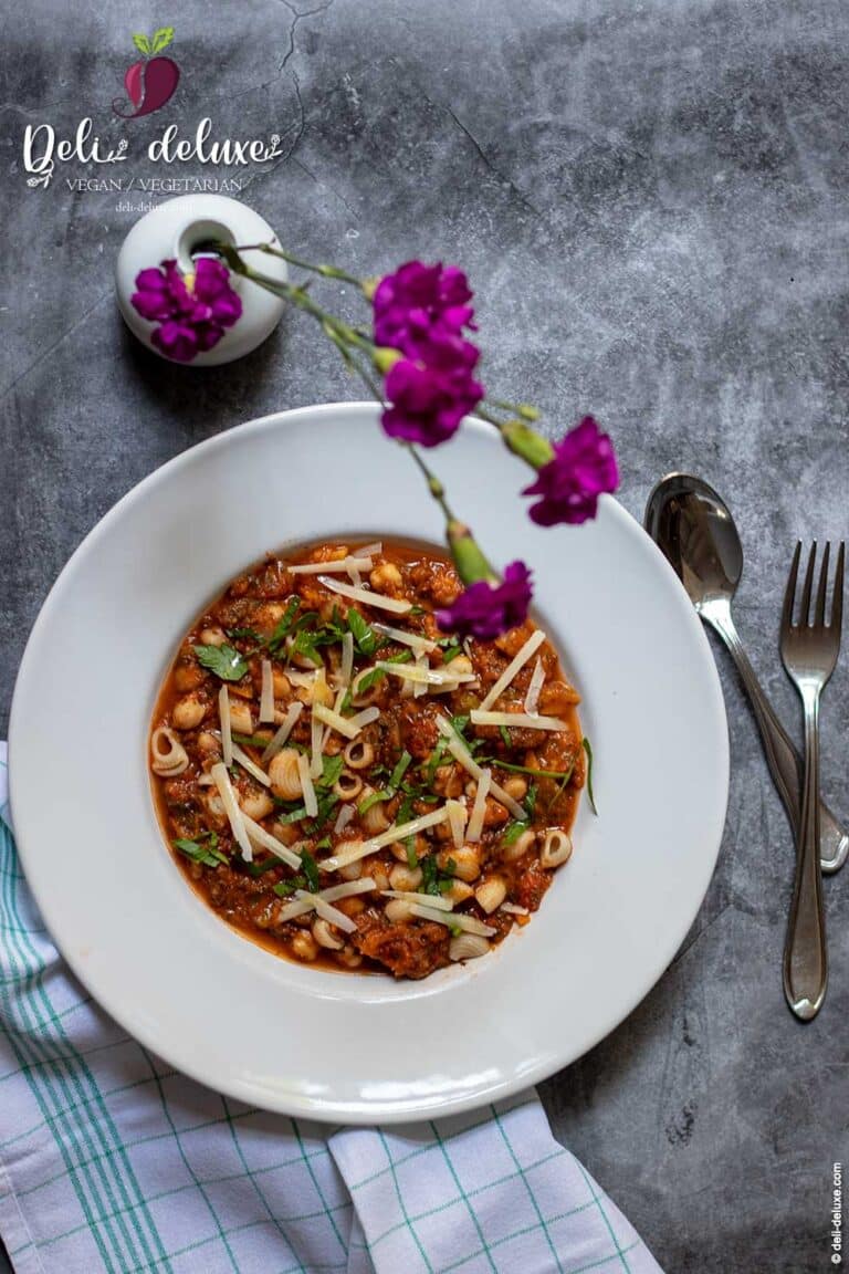 Pasta e ceci - Nudeln mit Kichererbsen