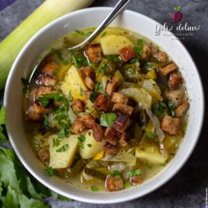 Rezept Vegane Kartoffel-Lauch-Suppe