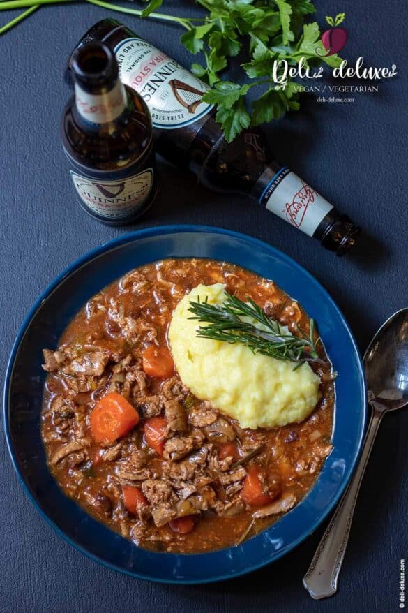 Veganes Irish Stew mit Guinness Bier